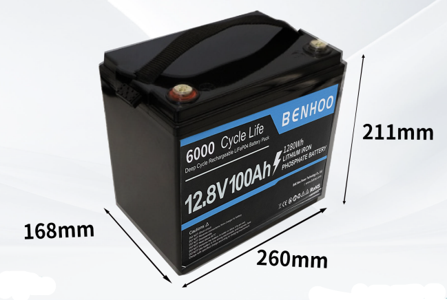 SOLAHO 12.8V 100Ah LiFePO4 Battery - 1280Wh